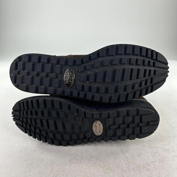 Stuart WeitzmanSuede Fur Trim Combat Boot US 8.5 Espresso Brown Midcalf Boots - Picture 7 of 13